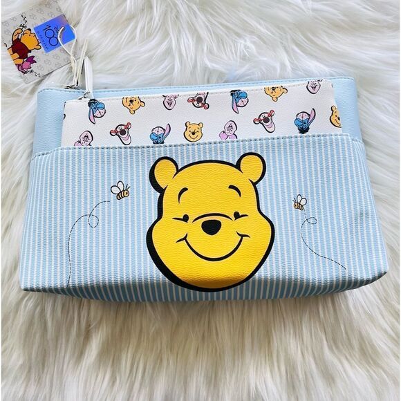 Disney 100th Anniversary Winnie The Pooh Makeup Bag with Removable Pouch Bag - Picture 1 of 8